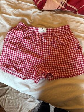 And/Oress Red Gingham Women’s Lounge Shorts